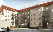 Hinteransicht Haus - 4 Zimmer Etagenwohnung zur Miete in Borna