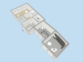 Grundriss mit möglicher Einrichtung - 