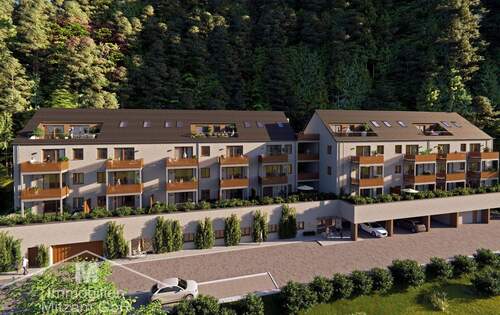 Südwestansicht - Waldrandlage: Neubau 3-Zimmer-Erdgeschoss-Wohnung am Arzberg von Beilngries (provisonsfrei)