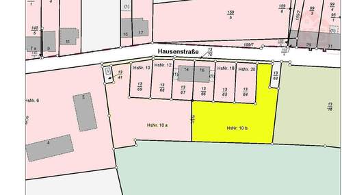 Katasterkarte Fenne Hausenstraße Grundstück 1 1224 m² Gelb - Grundstück in Völklingen / Fenne