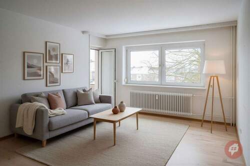 Wohnzimmer - (KI generiert) - 3 Zimmer Etagenwohnung zum Kaufen in Flintbek