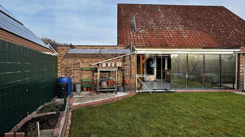 Garten - Doppelhaushälfte mit 109,00 m&sup2; in Salzbergen zum Kaufen