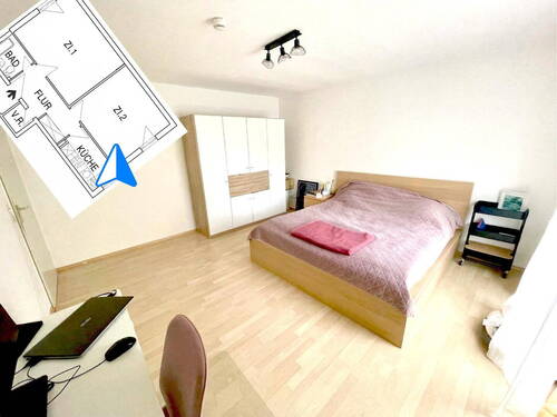 Schlafzimmer Richtung Schrank - 