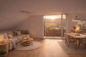 Wohnzimmer (KI-bearbeitet) - 3 Zimmer Etagenwohnung zur Miete in Lauterstein