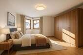 Schlafzimmer Visualisierung - 2 Zimmer Etagenwohnung zum Kaufen in Aschau im Chiemgau
