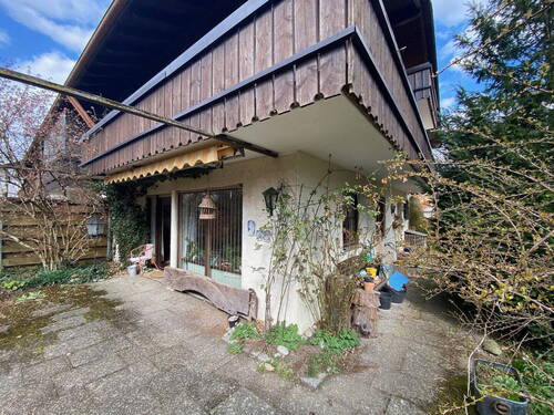 Außenansicht über Terrasse - 6 Zimmer Reihenendhaus in Weilheim