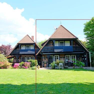 haus-3c - luxuriöse Fachwerk-Doppelhaushälfte im Zentrum von Rösrath, mit Traumgrundstück, Sauna