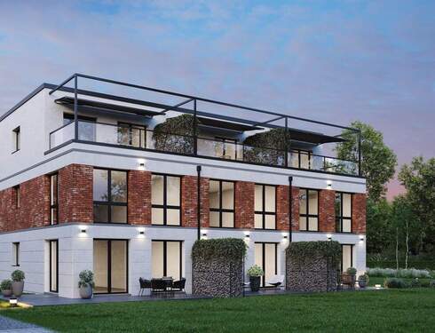 Visualisierung - 3 moderne Stadthäuser in Hamburg-Bergstedt – ruhige Sackgasse mit Dachterrasse und bis zu 4 Schlafzimmern