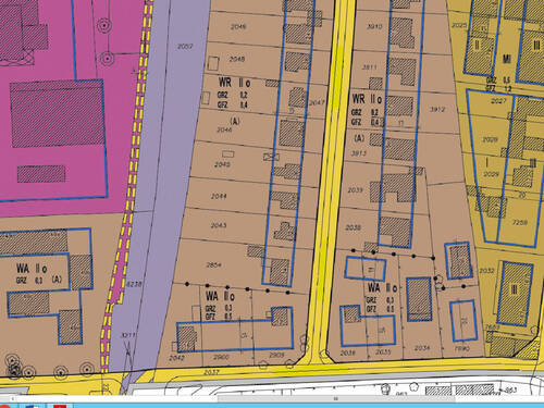 Ausschnitt B-Plan - Grundstück in Hamburg