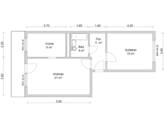 Grundriss - Etagenwohnung mit 57,00 m&sup2; in Zwickau zur Miete