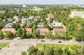 Luftbildaufnahme - Mehrfamilienhaus, Wohnhaus in München