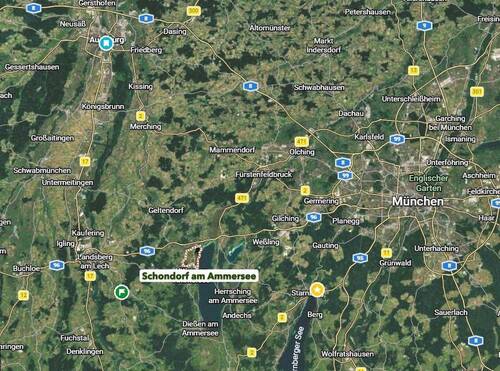 Lage von Schondorf am Ammersee - Grundstück in Schondorf am Ammersee zum Kaufen