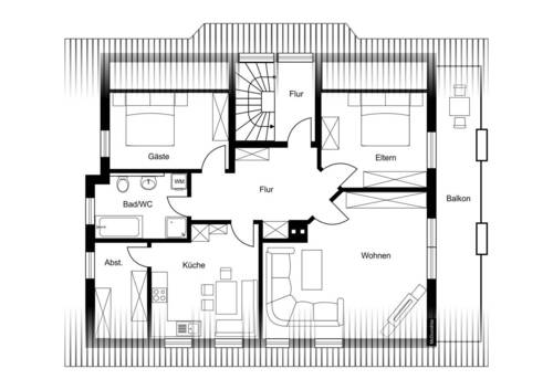 GR-DG-visualisiert - Etagenwohnung mit 92,80 m² in Finnentrop zum Kaufen