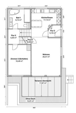 Erdgeschoss mit Terrasse - 