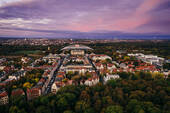 Lage: Waldstraßenviertel mit Blick auf Leipziger Stadion - 