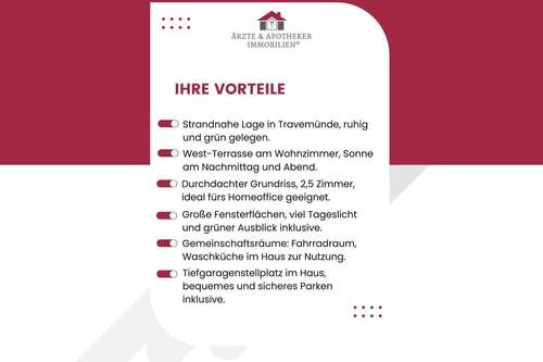 Ihre Vorteile! - 2 Zimmer Etagenwohnung zum Kaufen in Lübeck / Travemünde