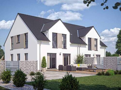 Doppelhausbeispiel - ATTRAKTIVES BAUGRUNDSTÜCK MIT BAUTRÄGERBINDUNG IN WEINBÖHLA