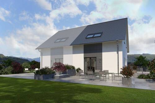 Ansicht Garten - DAS DOMIZIL FÜR KLEINFAMILIEN - 441.000,00 EUR Kaufpreis, ca.  107,60 m² Wohnfläche