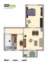 Grundriss - 2 Zimmer Etagenwohnung zur Miete in Merseburg