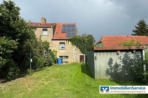 gartenseitige Hausansicht - 4 Zimmer Doppelhaushälfte zum Kaufen in Wusterhausen Ganzer