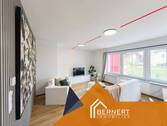 Wohnzimmer - A+ Energieeffiziente 3-Zimmer-Wohnung mit hochwertigem Ausbaustandard - Erstbezug nach Sanierung
