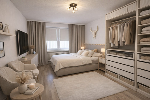 Schlafzimmer homestaged - 