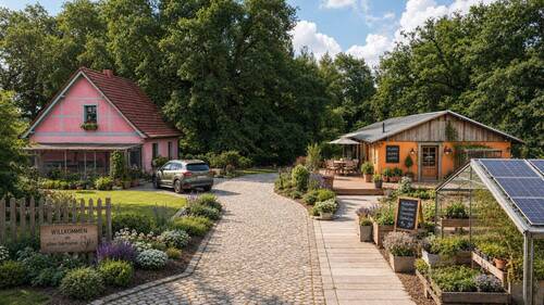Visualisierung - Ehemalige Gärtnerei mit Wohnhaus am Waldrand in Dessau-Kochstedt