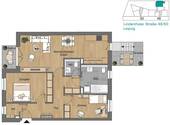 Grundriss - 3 Zimmer Etagenwohnung zur Miete in Leipzig