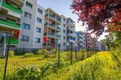 Ansicht hinten, Mietergärten - 3 Räume + Balkon... Wohnberechtigungsschein erforderlich!