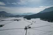 Aussicht im Winter - Tolles Baugrundstück mit Bergblick im schönen Grassau