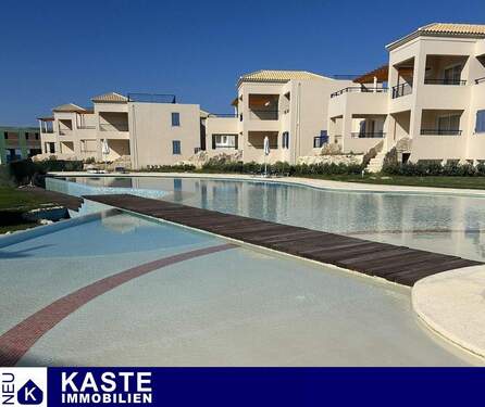 Titel - Voll möblierte 3-Zimmer-Wohnung mit Pool und Meerblick in Maleme auf Kreta