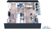 Grundriss - Helle Dachgeschosswohnung mit Balkon und Garage in Kirchbrombach - frisch renoviert