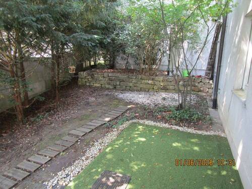 Terrasse m. Garten.JPG - 3 Zimmer Etagenwohnung zur Miete in Nürnberg