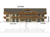 Südansicht aus genehmigten Bauplan - 