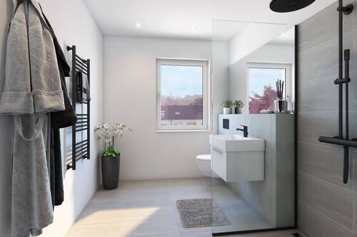 Innenvisualisierung Badezimmer (Muster) - 3 Zimmer Etagenwohnung in Frankfurt am Main