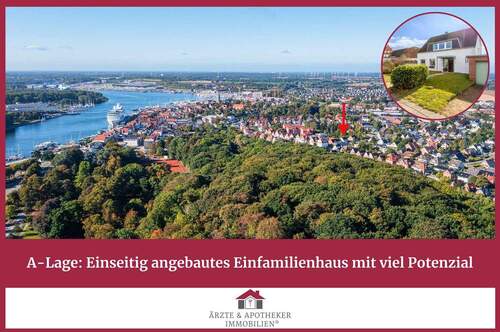 Ärzte & Apotheker Immobilien - A-Lage: Einseitig angebautes Einfamilienhaus mit viel Potenzial