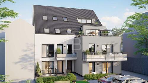 WESTHÖVCHEN - Visualisierung Rückansicht - Balkon-Glück im Herzen von Köln-Westhoven!