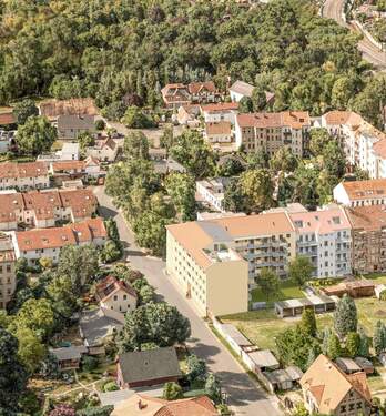 Luftbild mit Umgebung - Etagenwohnung mit 65,90 m&sup2; in Leipzig zum Kaufen