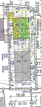 Werdenfelser Plan Bestand und genehmigte Bebauung - Grundstück in Augsburg / Hochzoll-Süd zum Kaufen