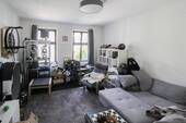Wohnzimmer - 3 Zimmer Etagenwohnung zum Kaufen in Leipzig