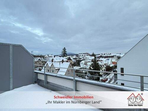 Dachterrasse - Exklusive 2-Zimmer-Neubau-Wohnung ganz oben - Wohnen auf Premium-Niveau in Röthenbach a.d. Pegnitz