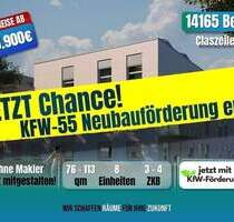 ++DAUERNIEDRIGPREIS++ ZINS-MIET-ENERGIESPAREND 3 ZKB mit KfW 100.000€-Darlehen - Berlin Zehlendorf