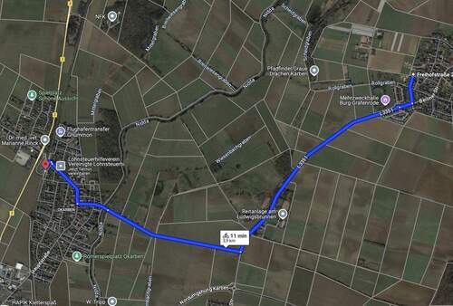11 Minuten Fahrrad zur S-Bahn - 