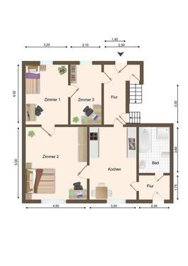 Hausnummer 6 EG Skizze - 