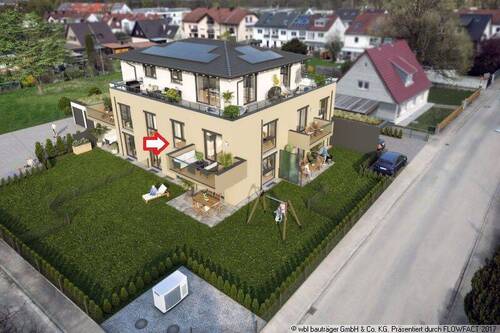 Visualisierung Süd-Westansicht - 3 Zimmer Etagenwohnung zum Kaufen in Landsberg am Lech