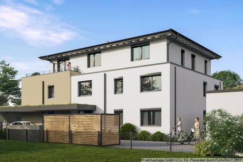 Visualisierung Ostansicht - 3 Zimmer Etagenwohnung in Landsberg am Lech