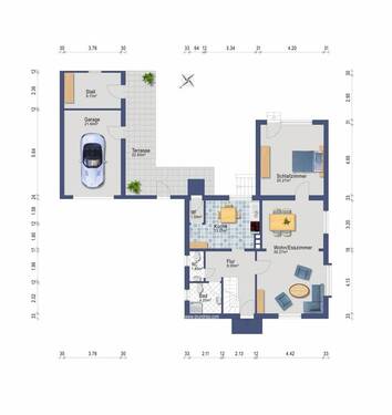 Erdgeschoss (Darstellung und Maßangaben sind ohne Gewähr) - 
