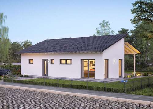 Hausansicht - Eben - so sieht Komfort aus! Ein Bungalow von massa haus!