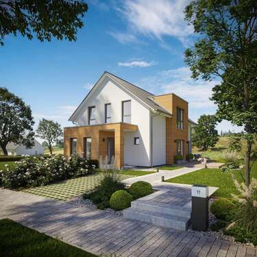 Hausansicht - Zukunftssicher und nachhaltig bauen - mit massa haus!