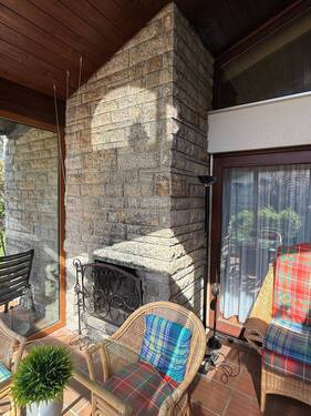 Wintergarten mit Kamin - 